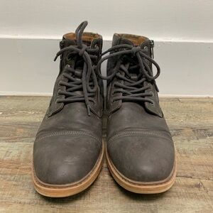 Denver Hayes Grey Leather Boots